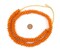 The Bead Chest Ashanti Fair Trade Glass Saucer Beads - African Tribal Ethnic Disk Rondelle Spacers (Tangerine Orange)
